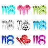 14G-00G Ear Expander Kit Acrylic Tapers Plugs Acrylic Cone Silicone Tunnel Spiral Cone Piercing Kits for All Piercings