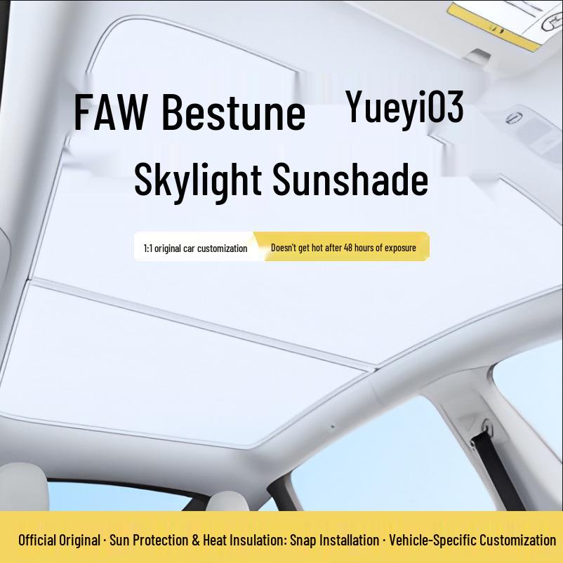 Besturn Yueyi 03 Sunroof Sunshade - Car Roof Light Blocking Accessory Black Ice Crystal