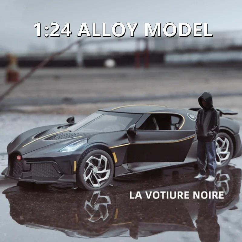 1:24 Bugatti Lavoiturenoire Modello Auto Sportiva in Lega Diecasts & Veicoli Giocattolo Modello Auto in Metallo Suono e Luce di Simulazione Regalo