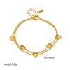 Stylish and unique design, double-layer chain heart-shaped bracelet, simple, versatile, and sophisticated for everyday wear, made of titanium steel.