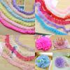 Multicolor Pleated Organza Lace Ribbon Gathered Mesh Fabric Handmade DIY Wedding Dress Lace Trim Sewing Craft Christmas Ribbons