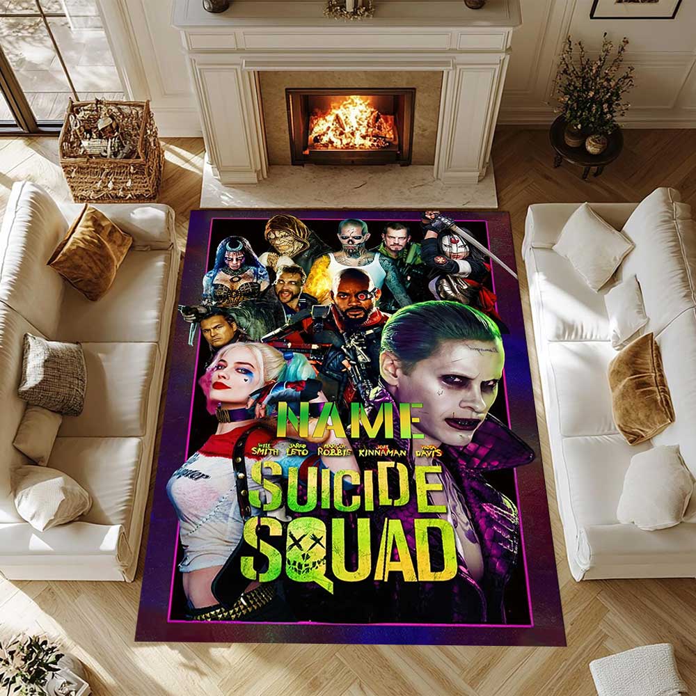 Warnermedia (2) Customize your name rug, office chair cushion, home bedroom living room gift.
