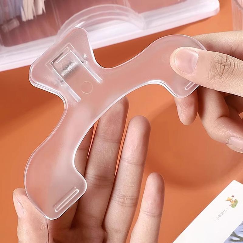 Simple Fixed Book Clips Frosted Transparent Page Holder For Reading Tool Memo Clip Kawaii Desk Accessories Practical Note Holder