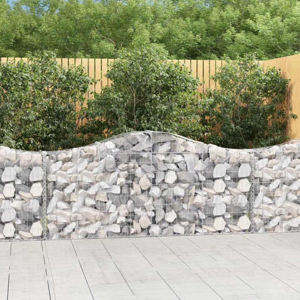 Vidaxl Kosze Gabionowe, 13 Szt, 200X30X80/100 Cm, Galwanizowane Żelazo