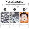 Halloween pearl painting handmade diy art cat pearl home decoration painting