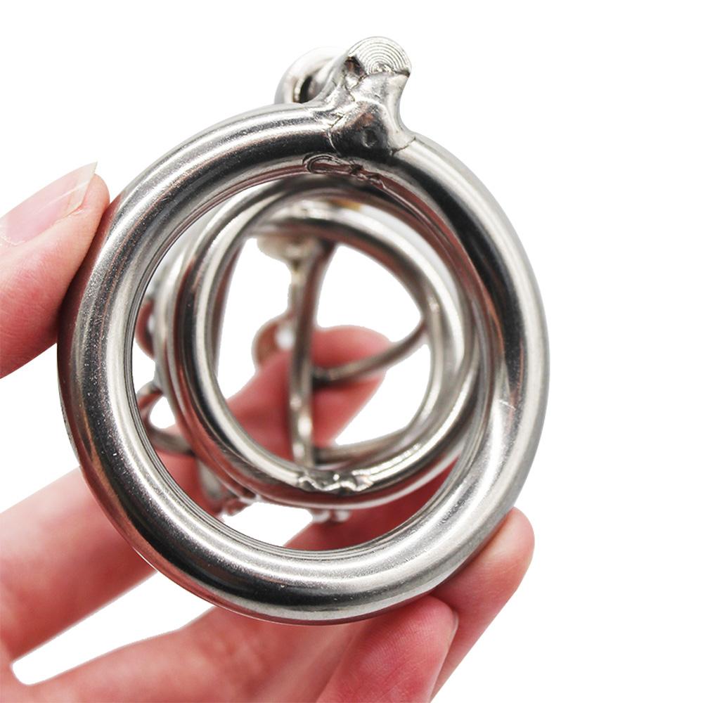 Stainless Steel Male Chastity Device Adult Cock Cage with Arc-shaped Cock Ring  Sex Toy Bondage Men Chastity Belt A224