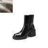 Fashion 2025 New White Winter Women Shoes Genuine Leather Women Boots Platform Chunky Boots Women Solid Women Shoes High Heel Boots
