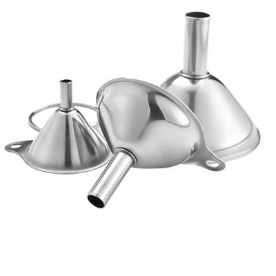 Imbuto in acciaio inossidabile da 3 pezzi, set di imbuti da cucina in acciaio inossidabile, imbuto in metallo, per liquidi separati, olio da cucina, condimento o oggetto in polvere