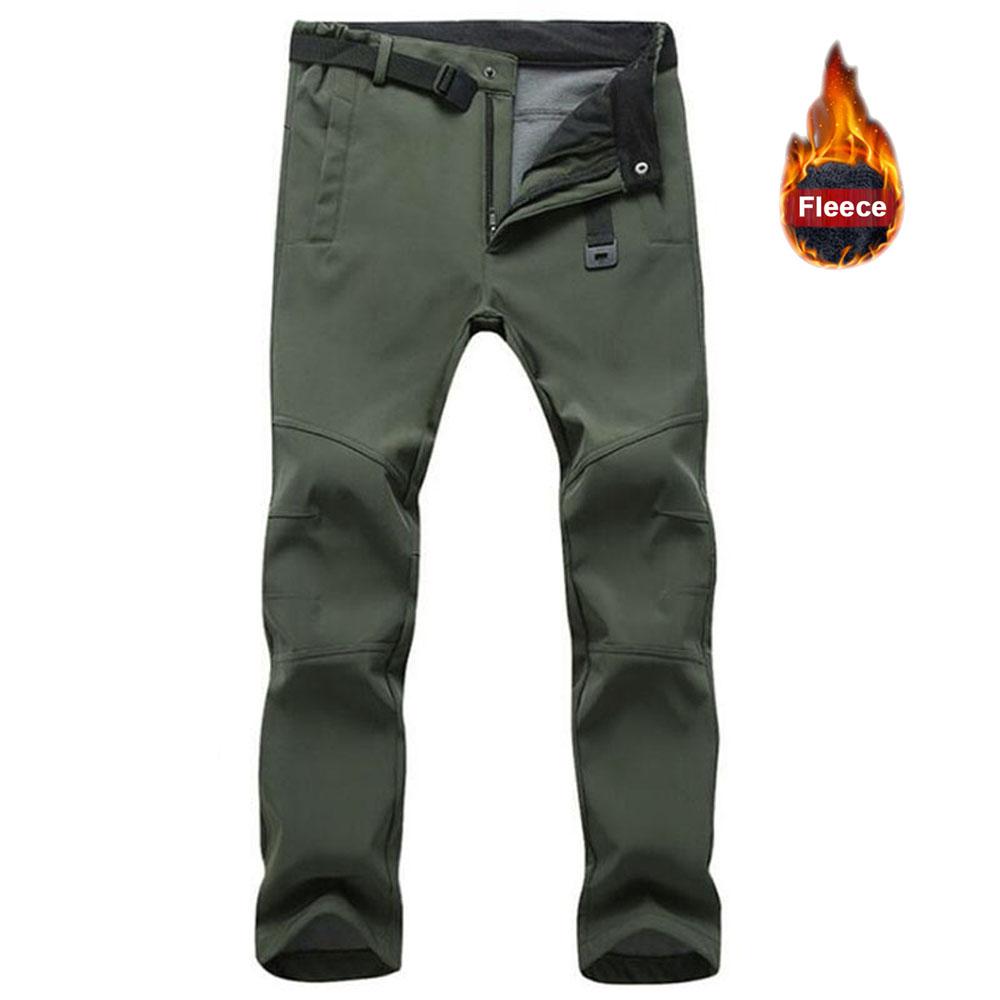 

Men Winter Waterproof Climbing SkiingTrekking Fleece Fishing Tactical Pants Cargo Pants Camping Hiking Trouser XXXL