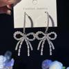 Koreanischer Stil 925 Silber Schmetterling & Quaste Ohrringe mit Zirkonia, Strass und Perlen Akzenten für Herbst/Winter.