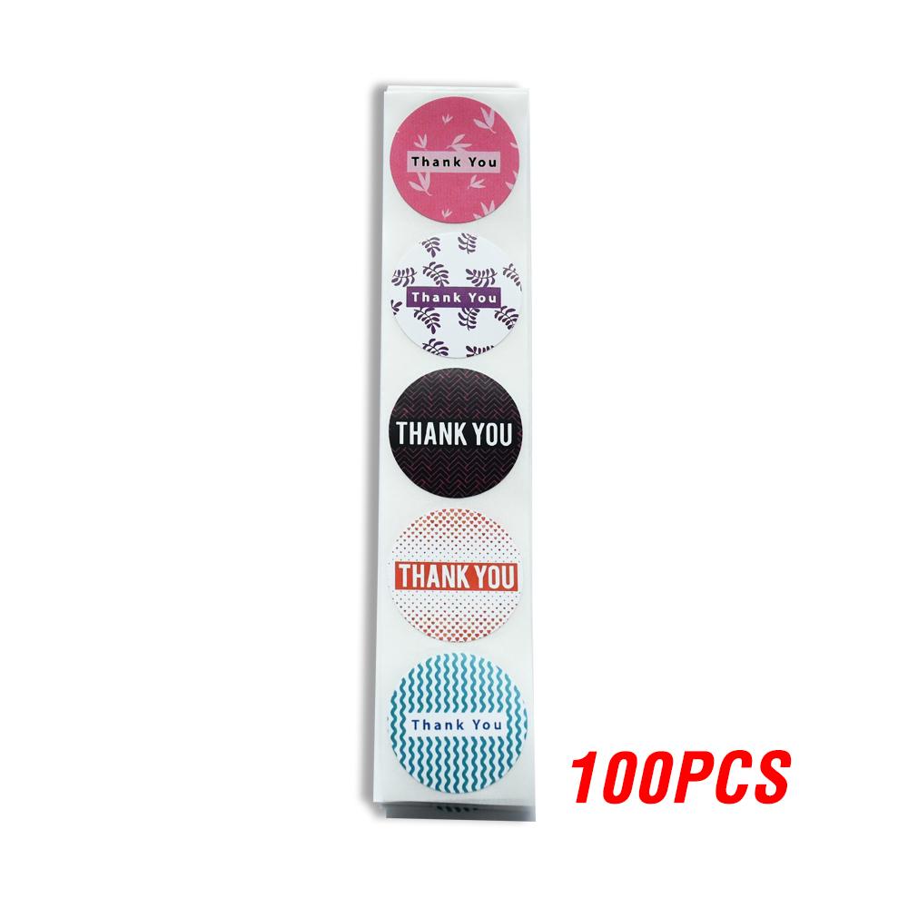 

100-500pcs 8 Styles Round Thank You Sticker Seal Label Scrapbook Label DIY Handmade Cake Baking Decoration Stationery Stickers