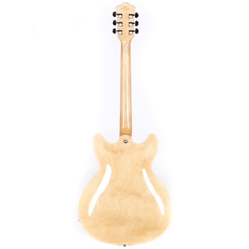 Grote Full Scale Electric Guitar Semi-Hollow Body Guitar Stainless Steel Frets (Natural)