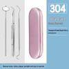 Dental Oral Care Tool Set: Stainless Steel Mouth Mirror, Probe, Tartar Remover, Toothpick