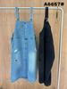 Becabeau Women's Korean-Style Ripped Denim Overall Dress - Plus Size, Loose Fit, Casual Spring Wear