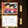 22cm/8.66in Detective Conan Cartoon Light Painting Anime Peripherals Night Lamp Bedroom Table Top Decorative Collectible Crafts
