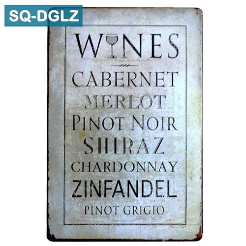 [SQ-DGLZ]Hot THIS WINE Metal Sign Vintage Metal Plates Cafe Pub Club Home Wall Decor Tin Signs Retro Plaque
