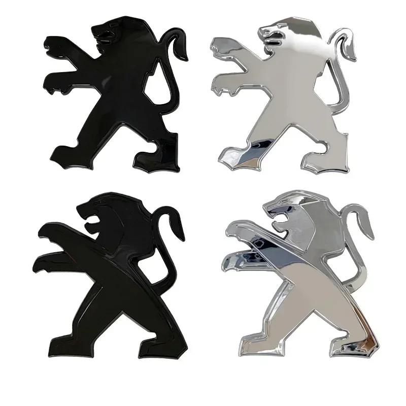 ABS Lion Car Front Rear Logo Emblem for Peugeot 207 206 5008 308 208 408 508 407 406 405 205 3008 107 Auto Trunk Badge Stickers