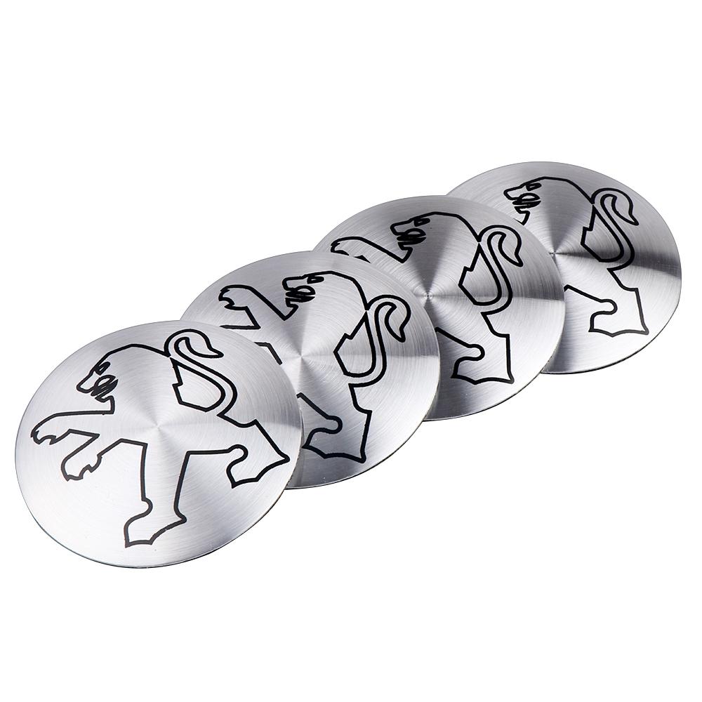 

2026 Hot Car Sticker 3D Metal Car Styling Car Wheel Tire Hub Badge Stickers For Peugeot 301 307 308 406 508 2008 3008 5008 108 R