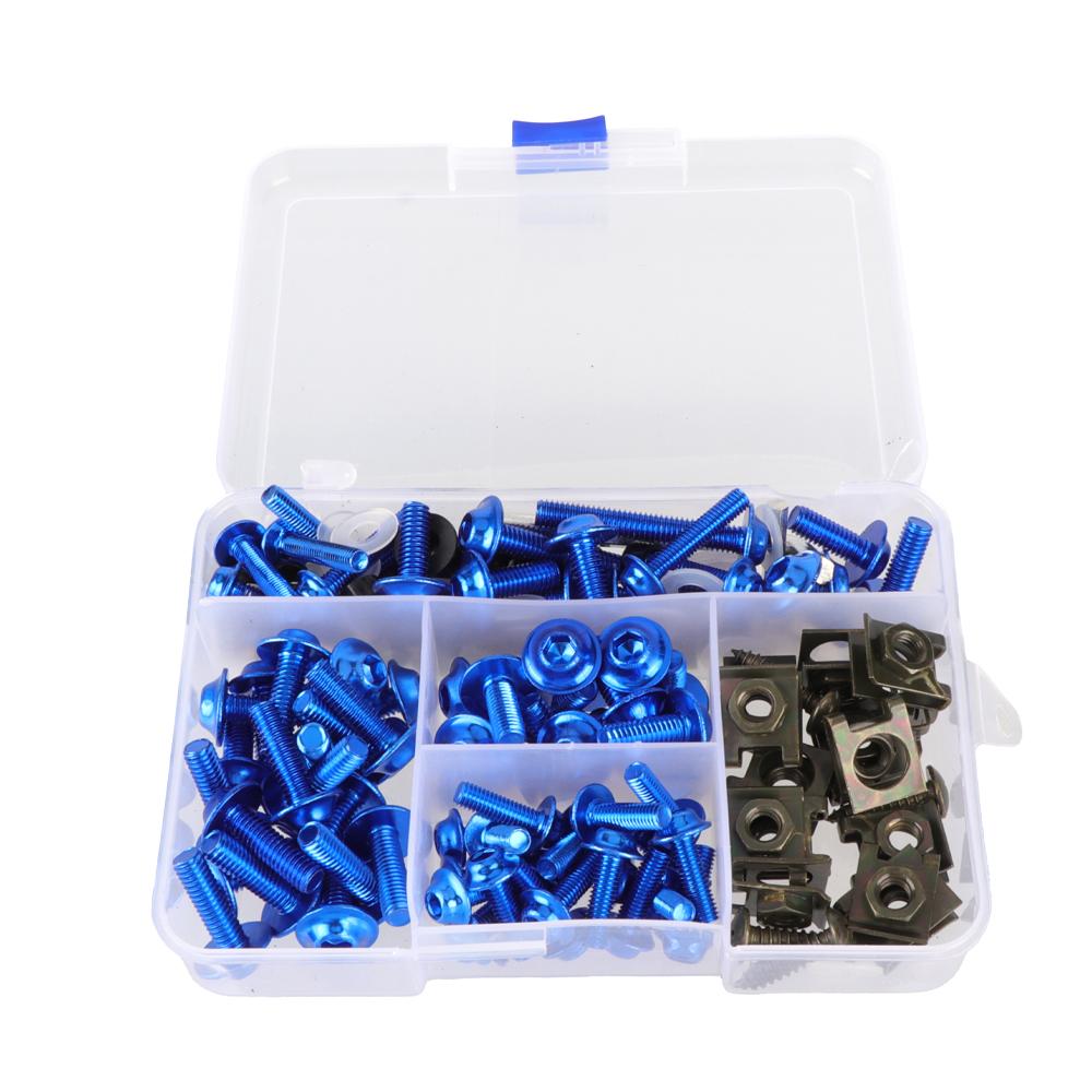 177pcs/Box Screws Aluminum Windscreen Screws Colorful Fasteners Screws Set Motorcycle Fairing Bolt Kit Motorcycle Modified Parts