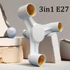 3-in-1 E27-zu-E27-Verlängerungs-LED-Lampenfassung-Splitter-Adapterhalterung, geeignet für Fotostudios, Küchen und Restaurants