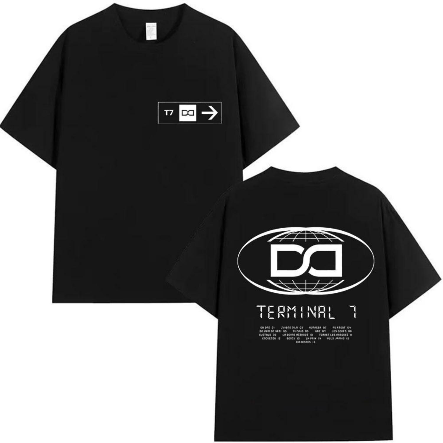 

Rapper Djadja Dinaz TERMINAL 7 Album 2026 Graphic T Shirts Mens Women Vintage Fashion Oversized Cotton Tshirt Man Streetwear XXXXXL