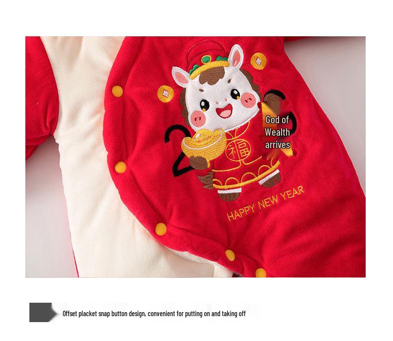 Super süßer Baumwoll-Baby-Body mit Kapuze und Cartoon-Design