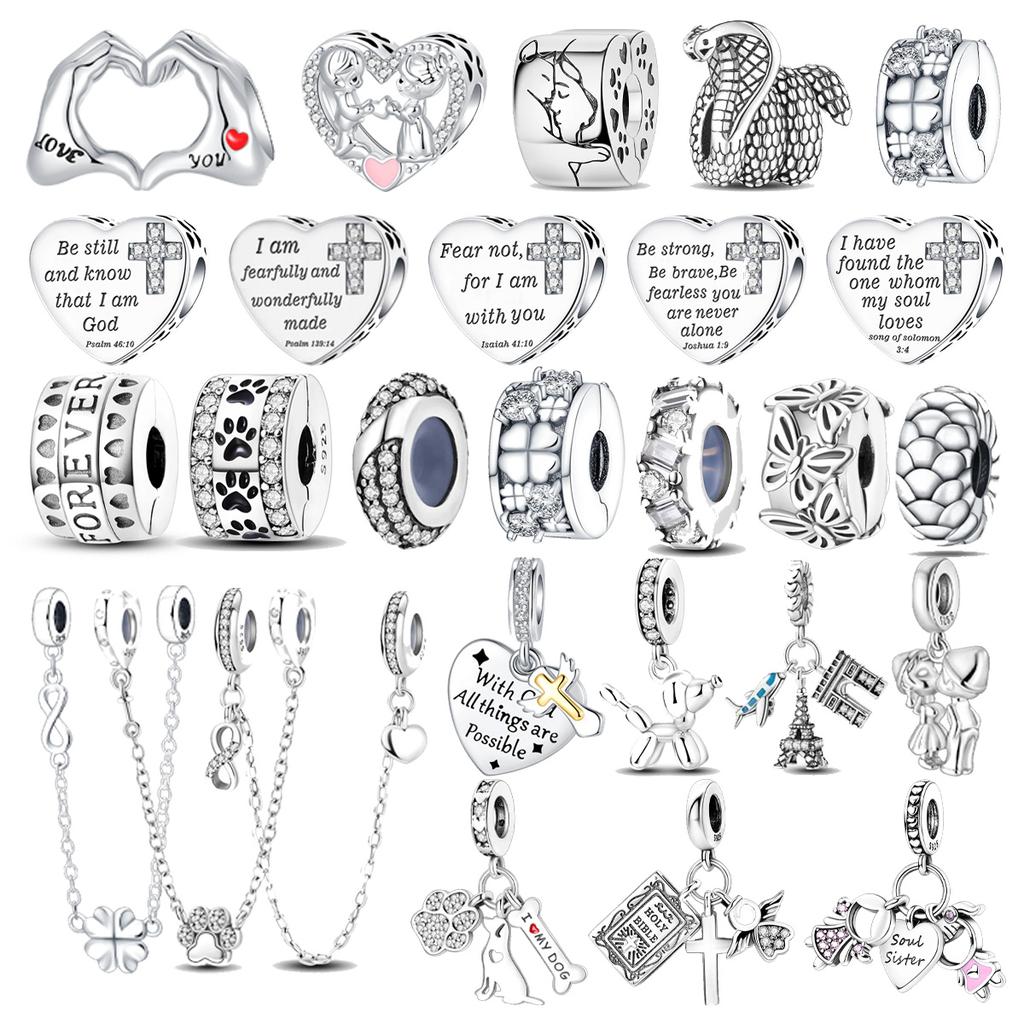 Love Tower Bees Cross Butterfly Pendant Bead Component Family Bead Components Compatible With Authentic Original Charm Bead Component Bracelet High