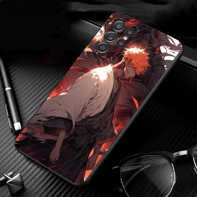 

Phone Case For Samsung S26 S25 S24 S23 S22 Ultra S23 S22 S25 Plus S24 FE S26Edge Bleach Anime Ichigo Kenpachi Shell S23
