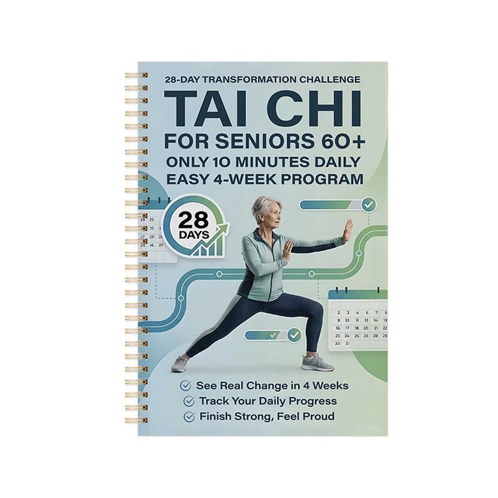 Tai Chi for Seniors 60 Plus 28 Day Walking Journal Easy Four Week Program Daily Progress Tracker Spiral Bound