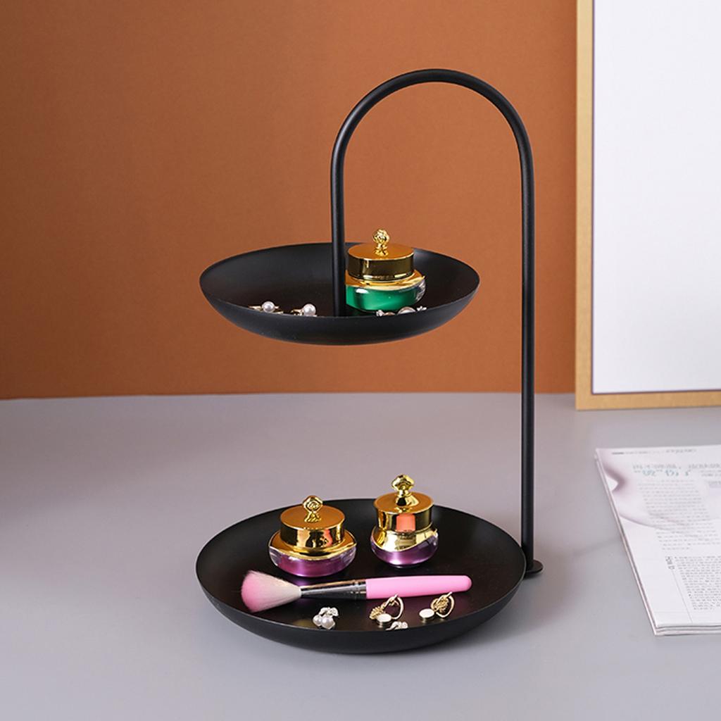 Dessert Rack Fruit Stand Round 2 Tier Iron Display Holder for Party Wedding Birthday Home