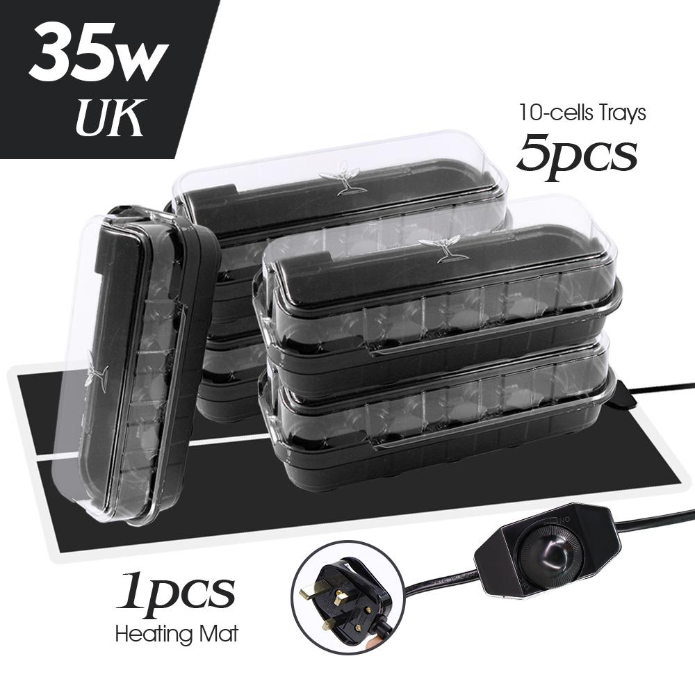14/35W Plăcuță de Încălzire Plante Încălzitor Covoraș Termic Tăvi Răsaduri Pepinieră Cutie Germinare Seră Ștecher US/EU/UK/AU Control Temperatură