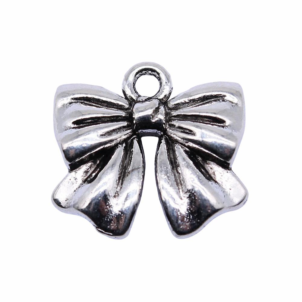 Pendants Bow With Crown Charms For Princess Themed Jewelry Making Alloy