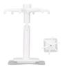 No Punch Unique Shape Hook Rotatable Storage Holder Wall Hanger for Home Bathroom(White )
