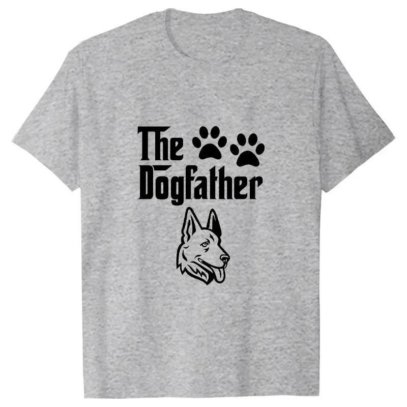 

Забавные футболки The Dogfather для мужчин, футболка с собачьим папой, мужская футболка с немецким овчаркой и папой, летняя футболка большого размера с короткими рукавами XXXXXL коричневый