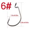 50pcs/Lot High Carbon Steel Fishing Hooks Crank Hook For Soft Worm Bait 1# 2# 4# 6# 8# 1/0#-5/0# New Fishing Gear