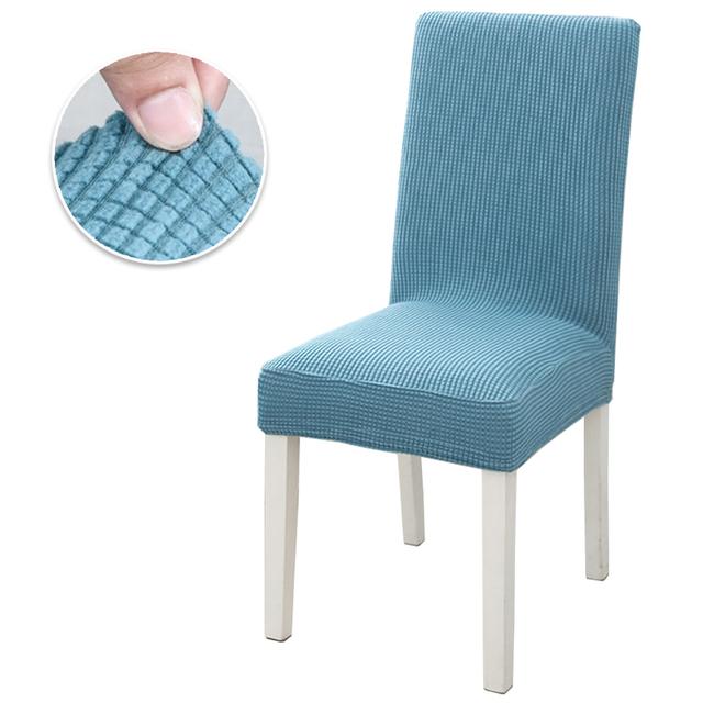 Jacquard Dining Chair Cover Stretch Anti -Dirty Chair Covers For Wedding Hotel Banquet Room Elastic Seat Slipcover 1 2 3 4pcs for Home