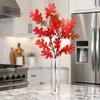 Long Lasting Decorative Plants Artificial Maple Leaves, Faux Silk Hanging Plant for Home Decor, Realistic Cascading Everlasting Tulips Decoration