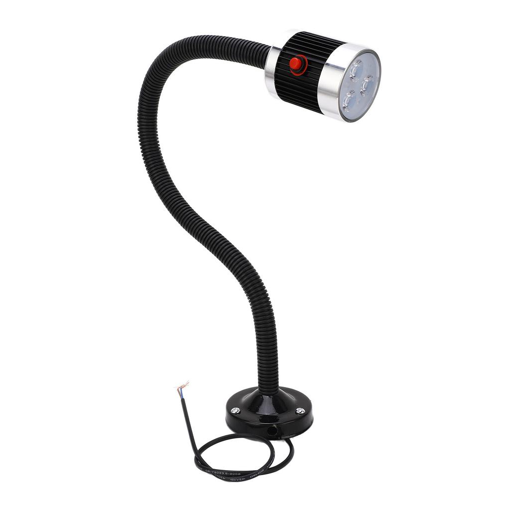 Round Magnetic Base Gooseneck Light Industrial LED CNC Machine Tool Lathe Work Lamp AC220V 3W