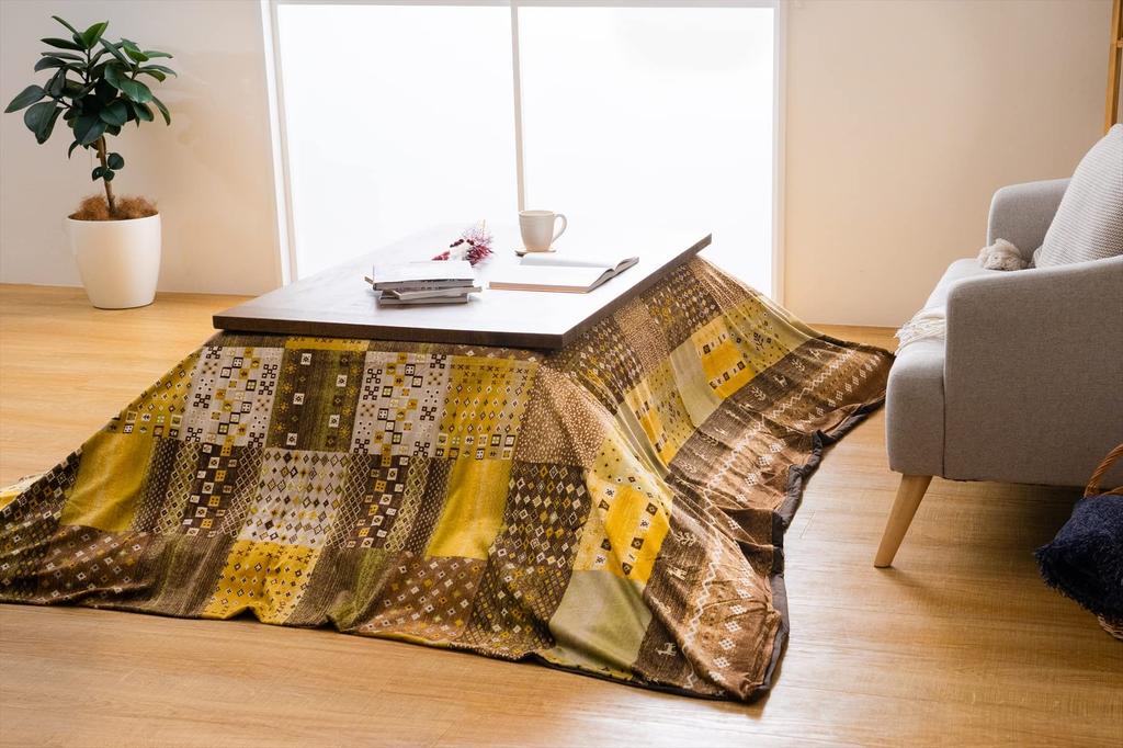 IKEHIKO Memoria Kotatsu Cover, Green, Rectangular, Approx. 215 X 295 Cm, Large, Single Item, Gabbeh, Fits Rectangular Kotatsu Quilts, #1151740121706