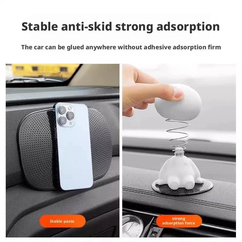 Car Non-Slip Mat Magic Anti-Slip Slide-Proof Pad Dashboard Sticky Dash Adhesive Cell Phone Mobile Holder Black Silicone