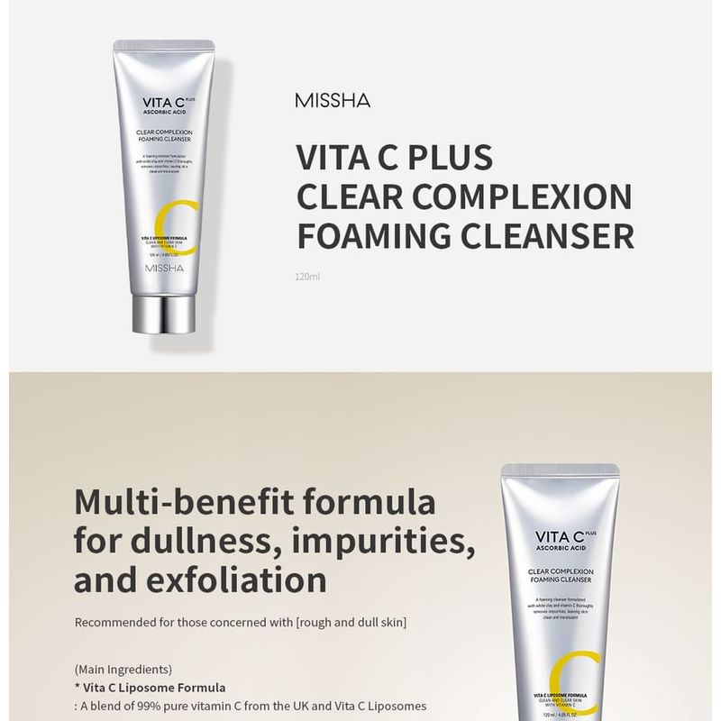 MISSHA - Vita C Plus Clear Complexion Foaming Cleanser