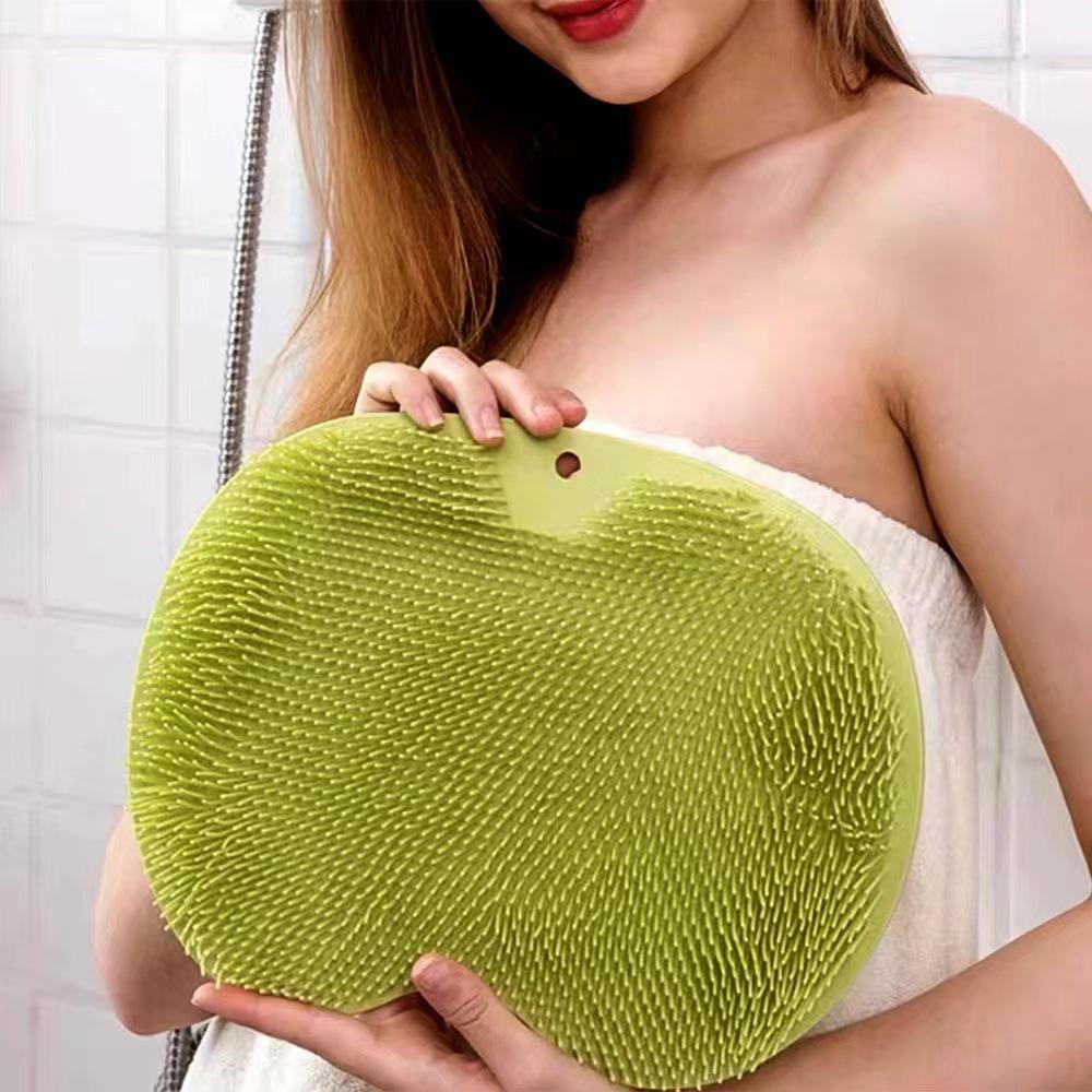 Lazy Back & Foot Scrubber: Non-Slip Suction, Silicone Massage Pad for Shower