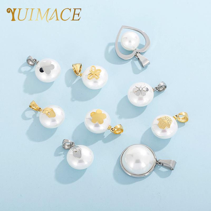

Japanese & Korean Stainless Steel Minimalist Pearl Pendant Jewelry