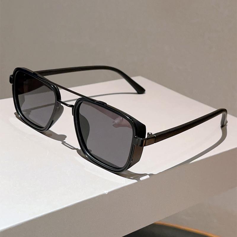 KAMMPT Vintage Square Sunglasses Men 2026 New Fashion Double Bridge Gradient Decor Shades Women Luxury Brand Design Sun Glasses