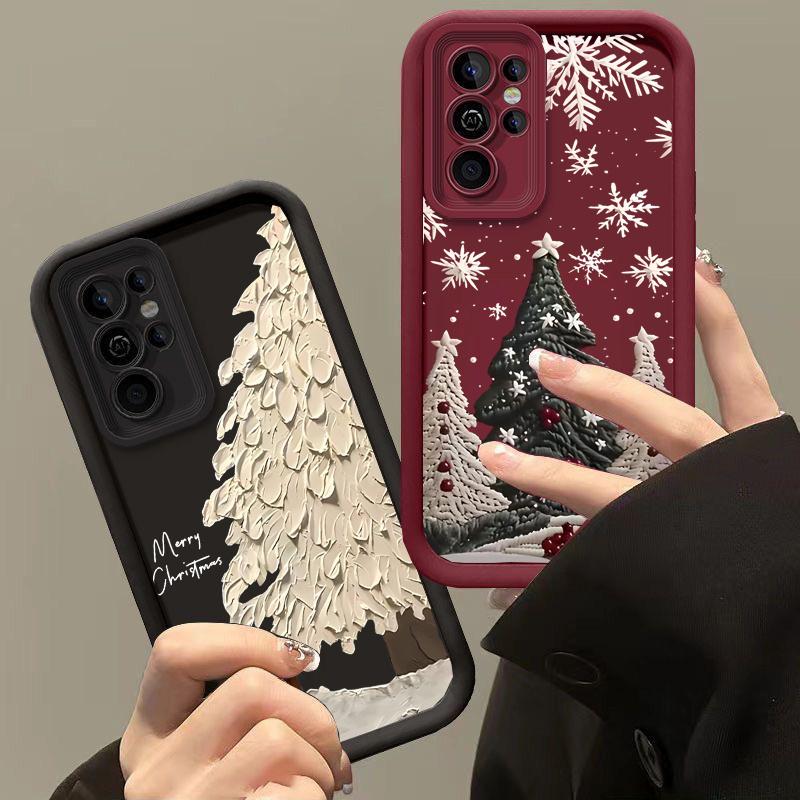 Christmas Tree Pattern Phone Case For Samsung Galaxy A35 A14 A34 A24 A05 A05S A52 A32 A53 A33 S21 S20 FE S22 Plus Note 20 Ultra