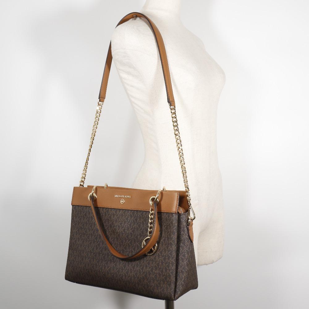 Michael Kors Susan Handbag 30F1GUSS2B 2WAYShoulder Brown PVC Women Used