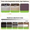 Magnetic LED Light Bar No-Punching 3-Mode Clock Light Clock Desk Lamp For Students Bathroom Closet Bedroom Workshop Hallway