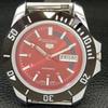 MĘSKI ODNOWIONY SEIKO 5 JAPAN 6309A AUTOMATYCZNY CZERWONY ZEGAREK NA RĘKĘ a426508-2