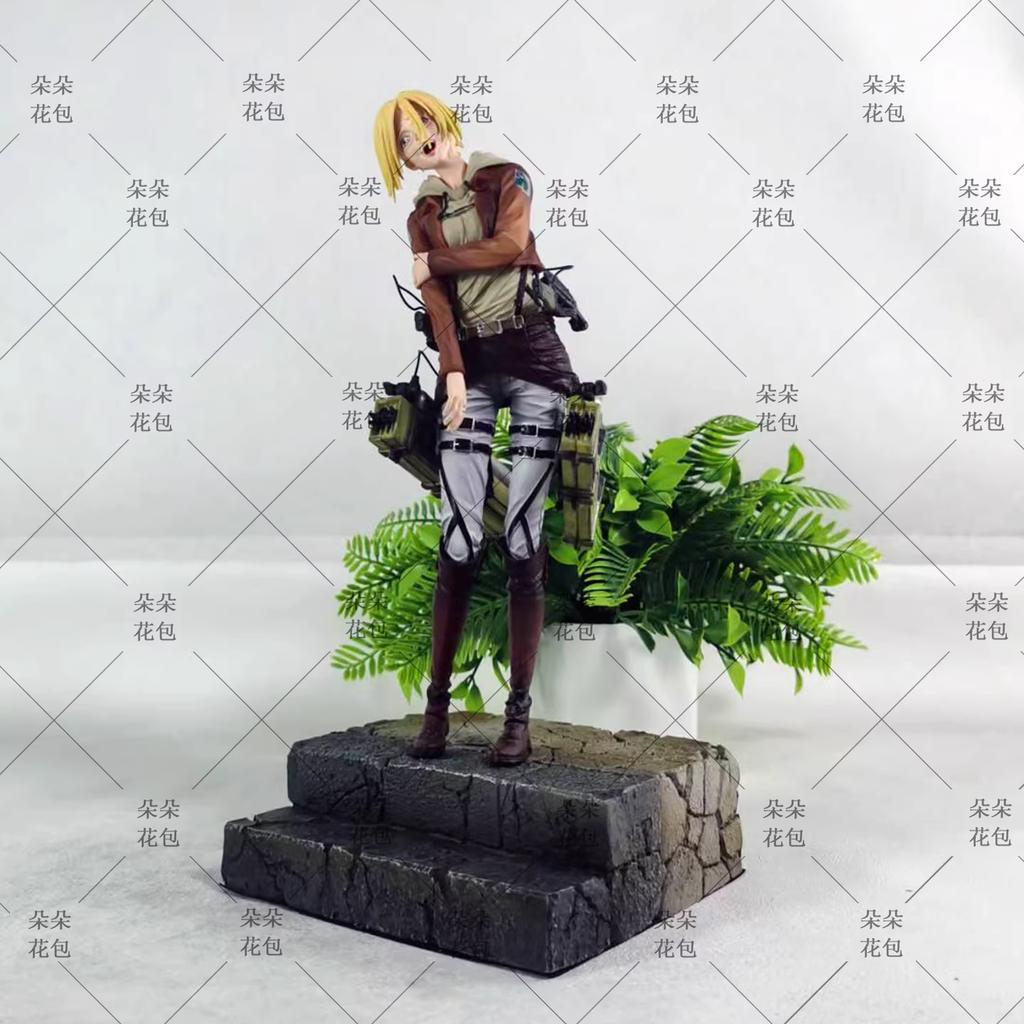 New In Stock Attack On Titan Anime Figures Annie Leonhart Figures Pvc Statue Collection Model Room Decoration Birthday Gift Toys