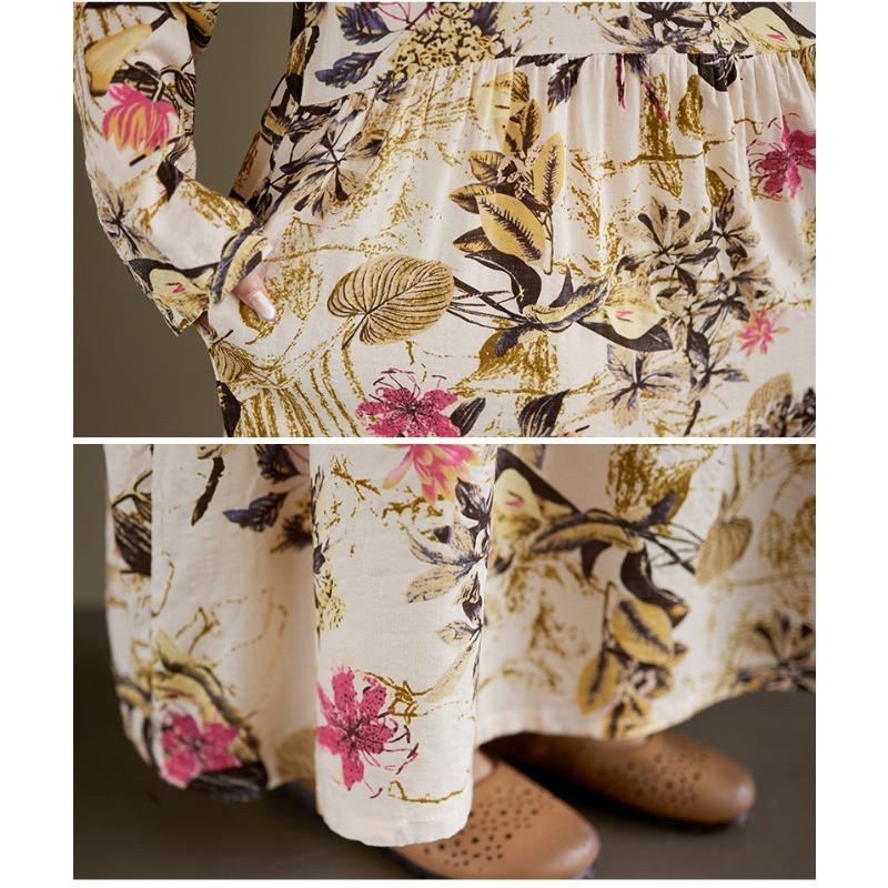 DIMANAF New 2026 Women Plus Size Spring Summer Beach Long Dress Loose Oversize Maxi Floral Print Lady Fashion